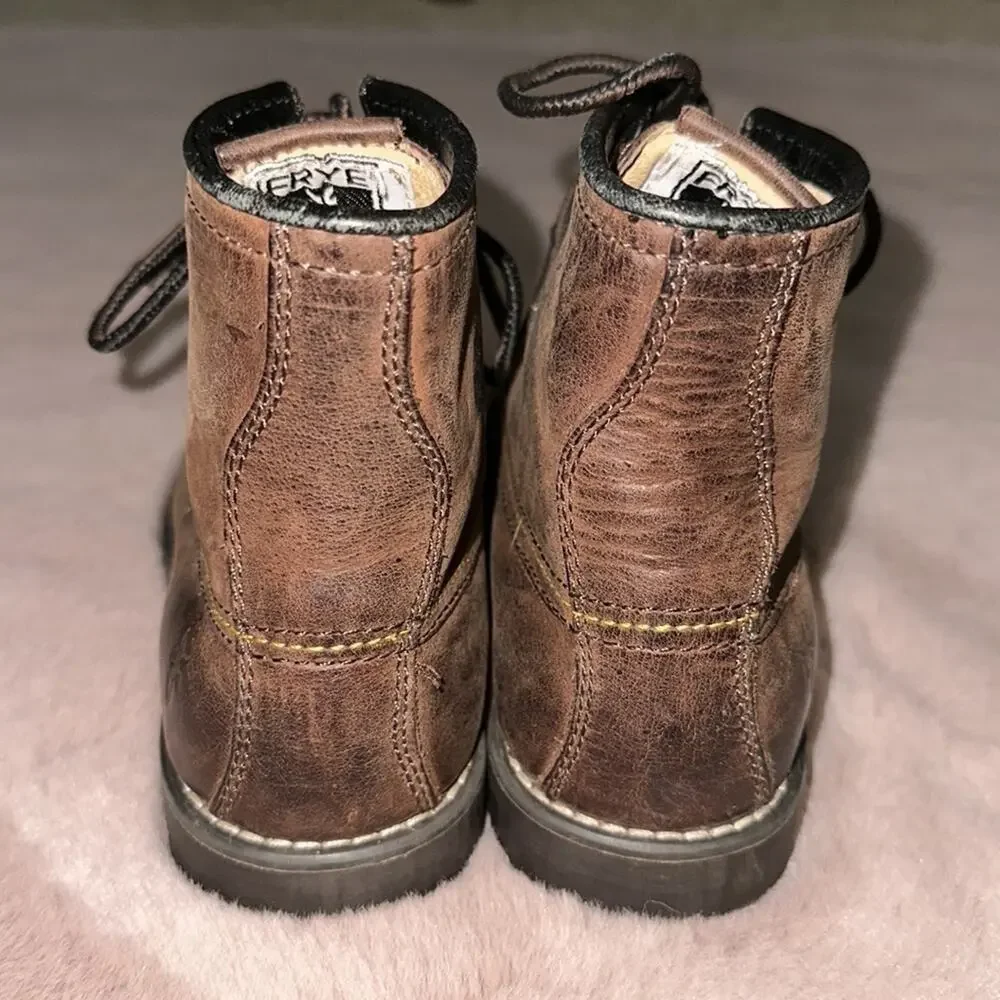 Frye Dakota Mid-Lace Kids Leather Boots Size 2